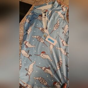 Proud Ninety Holiday Narwhal Golf Shirt